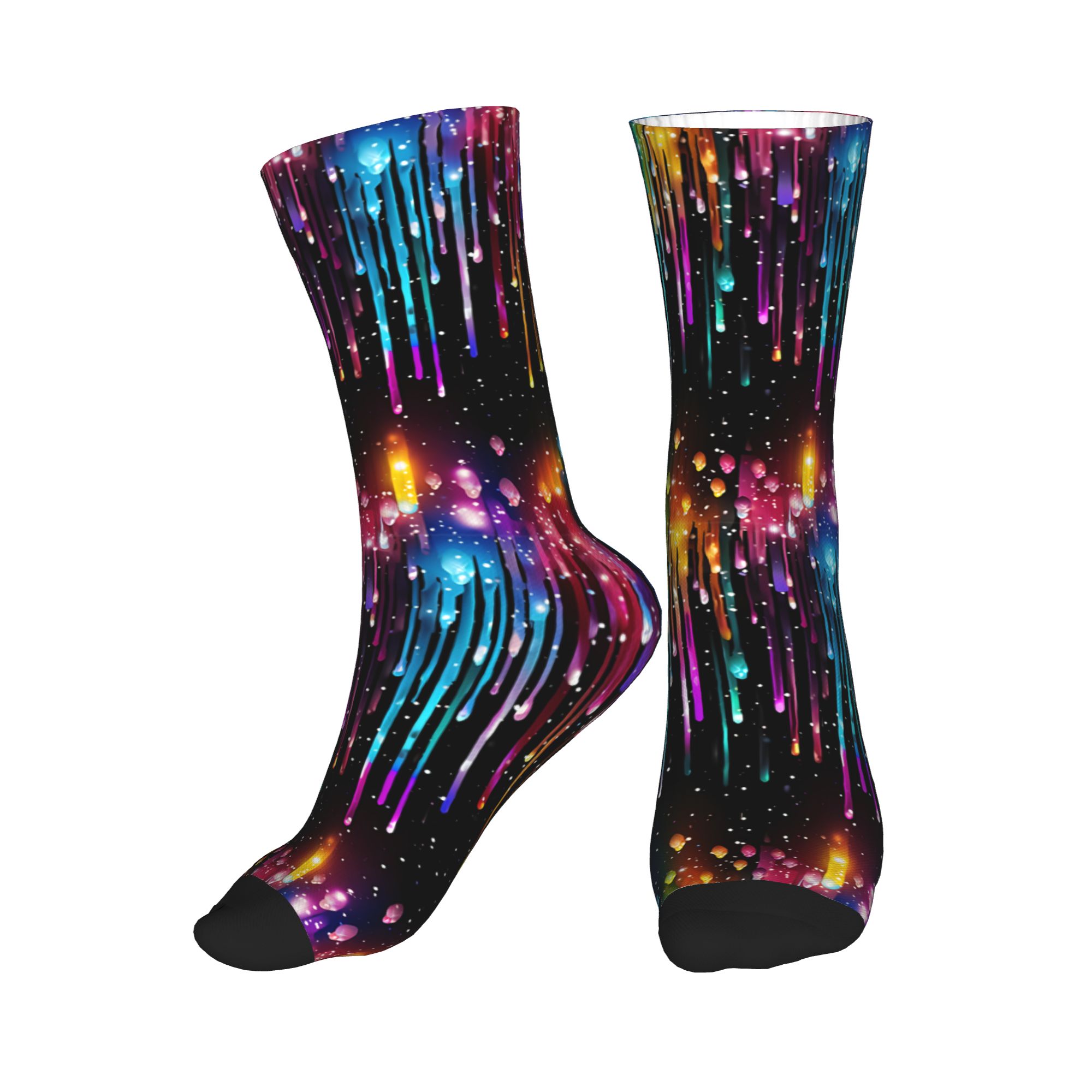 ถุงเท้าลายสายรุ้งน้ำหยดสำหรับผ - Dress Sock Men บทวิจารณ์และราคา