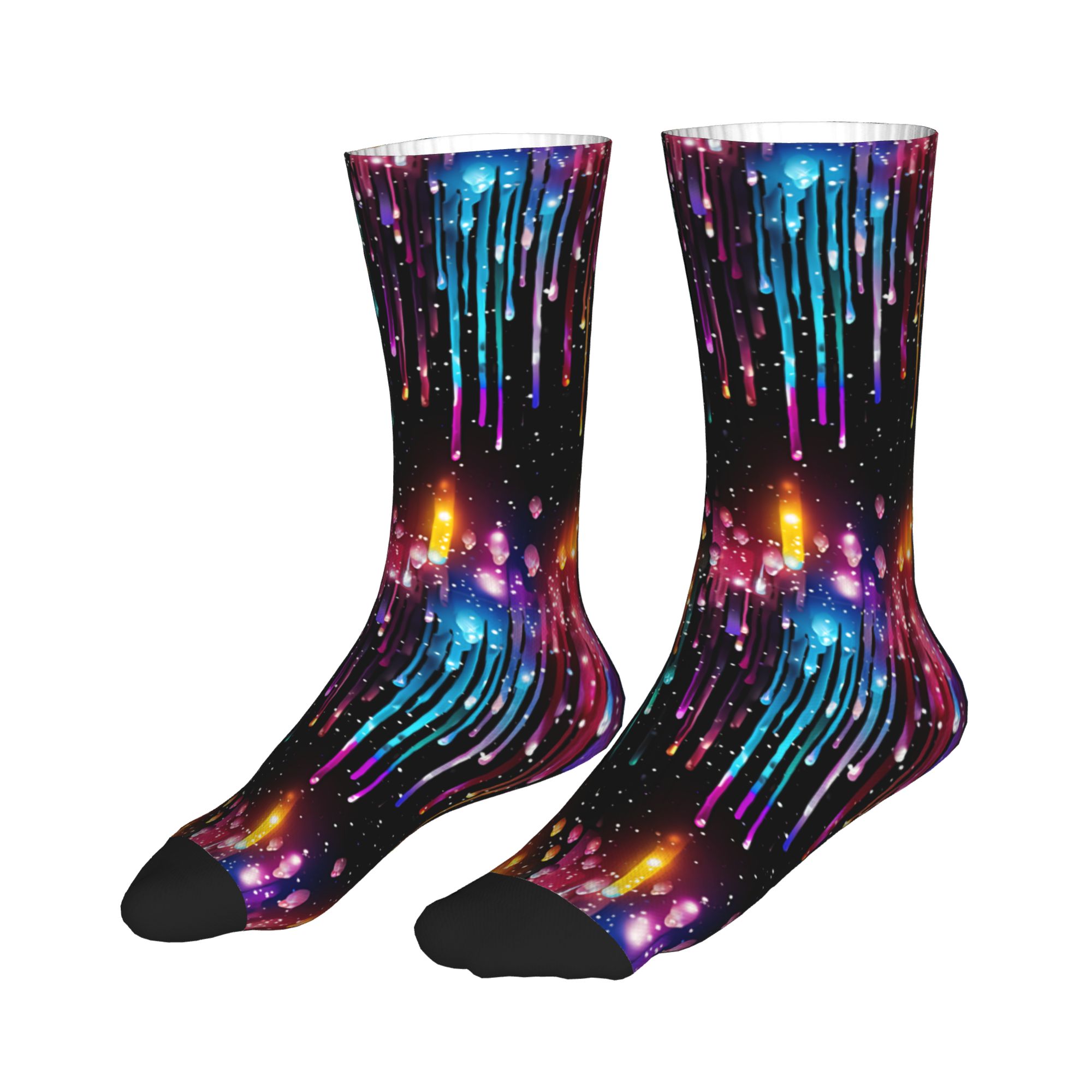 ถุงเท้าลายสายรุ้งน้ำหยดสำหรับผ - Dress Sock Men บทวิจารณ์และราคา