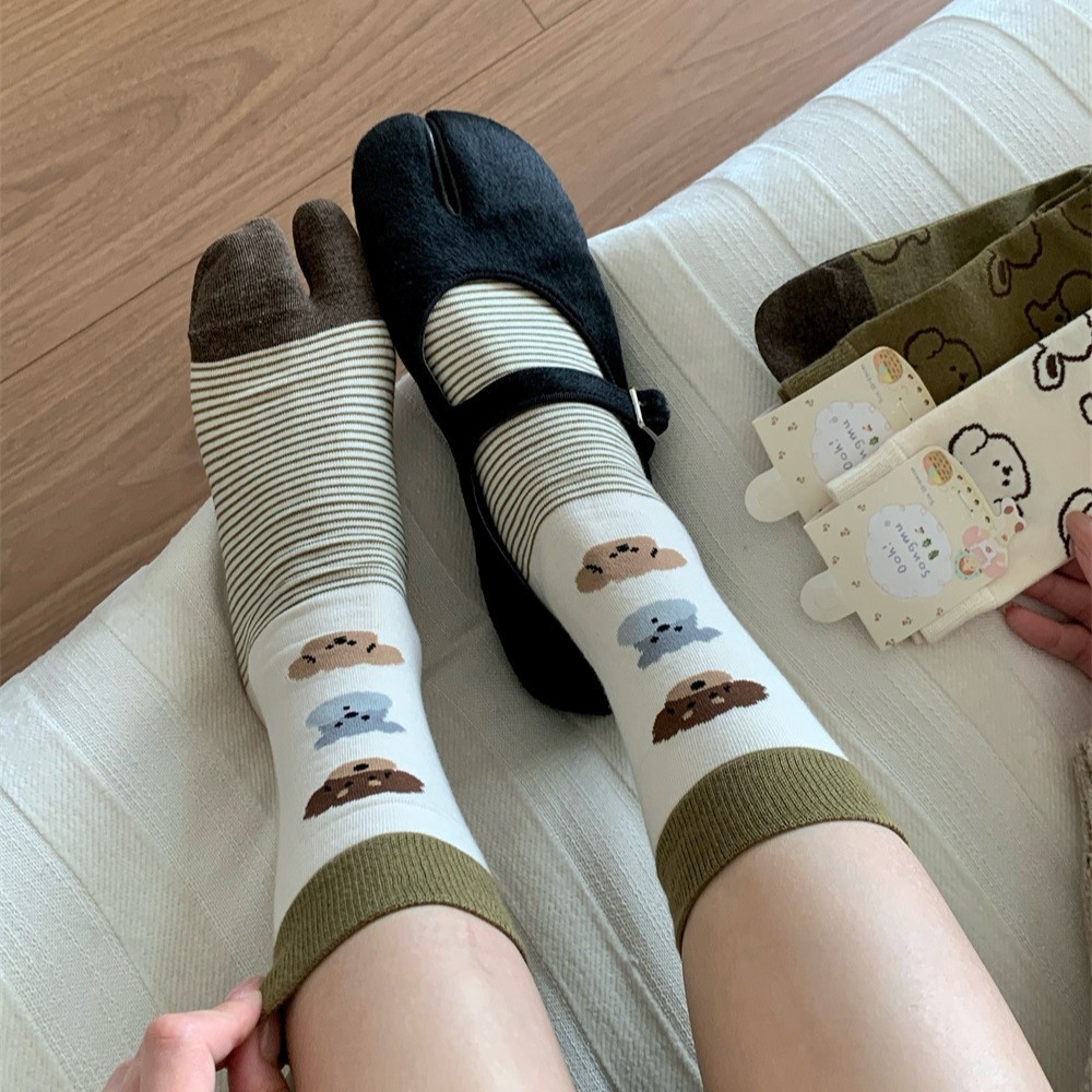 ถุงเท้าข้อกลางน่องลายสุนัขแบบต - Toe Sock Split บทวิจารณ์และราคา