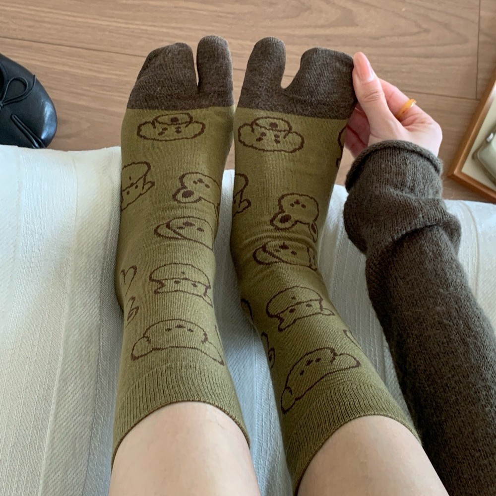 ถุงเท้าข้อกลางน่องลายสุนัขแบบต - Toe Sock Split บทวิจารณ์และราคา