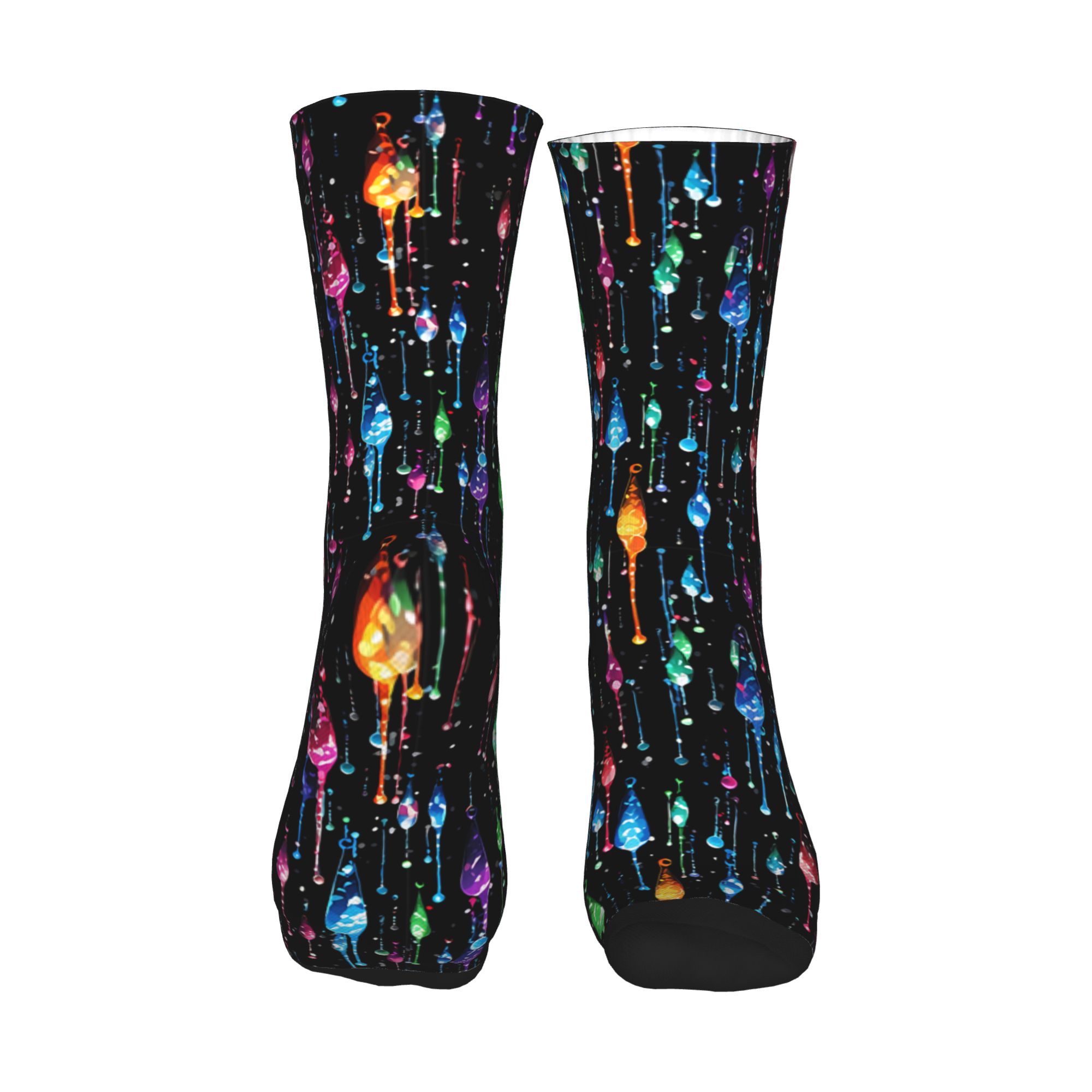 ถุงเท้าลายหยดน้ำสีรุ้ง ถุงเท้า - Dress Sock Men บทวิจารณ์และราคา