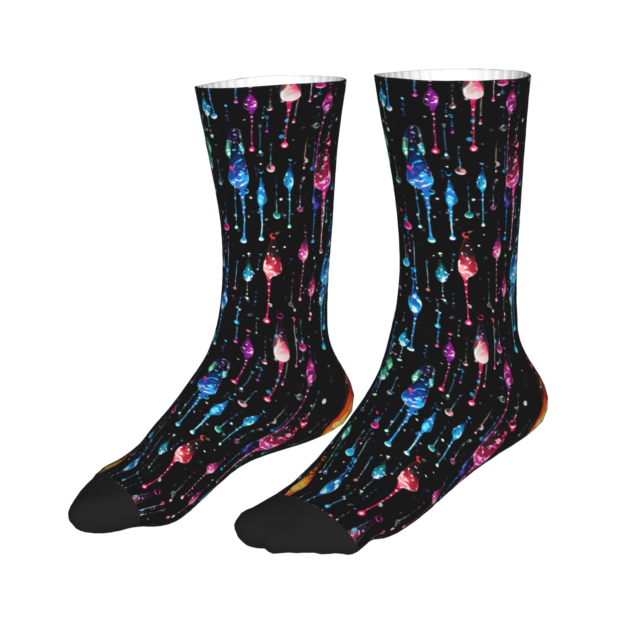 ถุงเท้าลายหยดน้ำสีรุ้ง ถุงเท้า - Dress Sock Men บทวิจารณ์และราคา